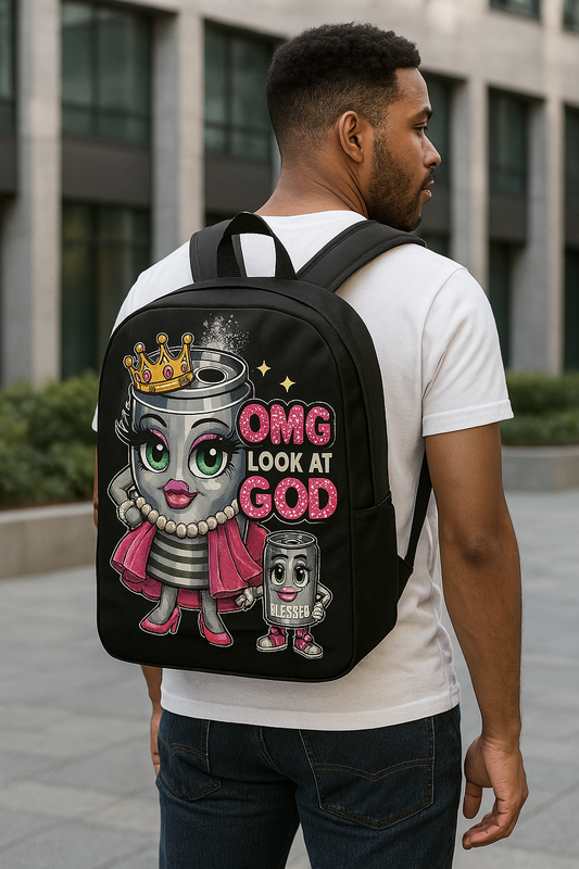 OMG LOOK AT GOD BACKPACK